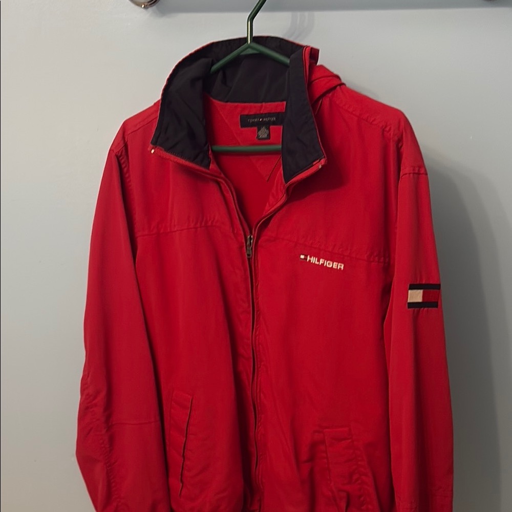 Tommy Hilfiger Red Windbreaker Jacket